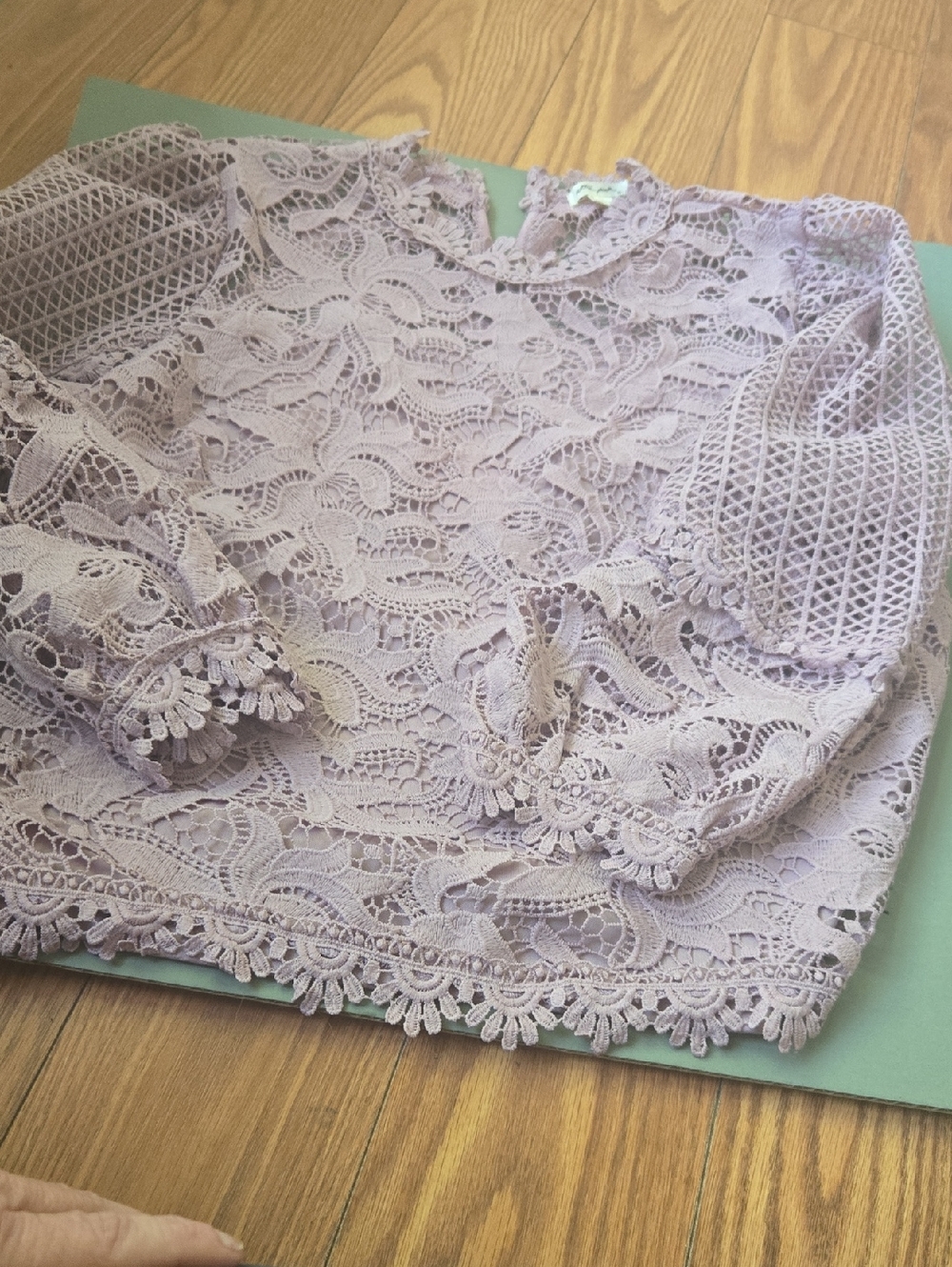 Ultra Pink Lace Blouse in Light Lavender